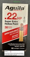 .22 lr. Aguila Super Extra HV - Hollow Point - Kupferplattiert  38 grs. (1B223706)  50 Stück