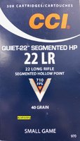 .22 lf.  CCI Quiet Segmented HP 40 grs. 50 Stück