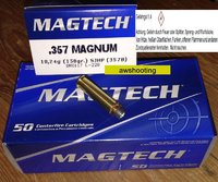 .357 Mag. Magtech  Teilmantel HP ( SJHP)  158 grs.    50 Stück   ( 357 B )