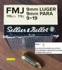 9 mm Luger S&B  FMJ  115 grs.  50 Stück