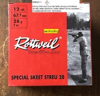 12/67,5  Rottweil Spezial Skeet Streu 2,0 mm 28 gr. Nr.9   25 Stück
