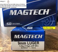9 mm Luger Magtech  JHP  115 grs.  50 Stück   ( 9 C )