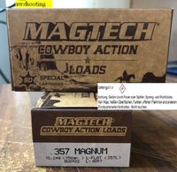 .357 Magnum Magtech  Cowboy-Aktion-Shooting  LFN  (Blei-Flachkopf) 158 grs.   50 Stück    ( 357 L )