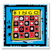 Glücksscheibe Bunt  Bingo   14 x 13,5 cm  25 Stück
