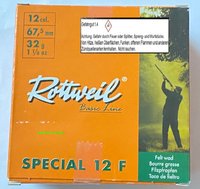 12/67,5  Rottweil  Special 12 F 3,2 mm  32 gr  25 Stück