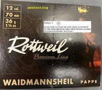 12/70 Rottweil Waidmannsheil Pappe 3,0 mm 36 gr.  Nr. 5   10 Stück    