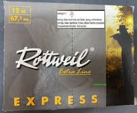 12/67,5 Rottweil  Express  Postenschrot (27P)  6,2 mm  28 gr.  10 Stück