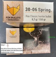 Fox Jagd - Munition mit Fox Hunter Geschoss Kal. .30-06 Sprf. 150 grs.  20 Stück