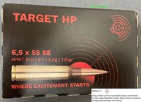 6,5 x 55 SE Geco Target HP 130 grs.  50 Stück