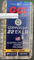 CCI .22 Extra Long Rifle Copper CHP leadfree  21 grs.  50 Stück