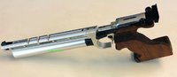 Steyr LP 10 EVO Preßluftpistole silber Griff rechts Gr. M mit einer Kartuschen