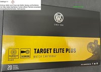 6,5 x 55 SE RWS Target Elite Plus 143 grs. HPBT 20 Schuß