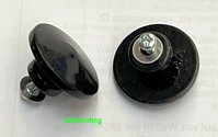 Knopf Alumunium - schwarz für Schießjacke 1 Stück