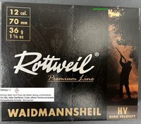 12/70 Rottweil Waidmannsheil HV Plastik 36 g  2,7 mm  Nr. 6   10 Stück