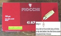.45 ACP Fiocchi  VM 230 grs. (701140)  50 Stück