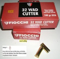 .32  S&W Long  Fiocchi Wad Cutter LWC  100 grs.  (710335)   50 Stück