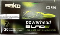 .223 Rem. Sako Powerhead Blade  SP  ( Bleifrei ) 55 grs.  20 Schuß