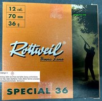 12/70 Rottweil Spezial 36 Basic Line Bleischrot 3,7 mm 36 gr.  25 Stück