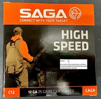12/70 Saga Schrotpatrone  High Speed  3,25 mm - ( Nr. 4 ) 36 gr  25 Schuß