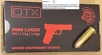 9 mm Luger Geco FMJ DTX  115 grs.  50 Stück