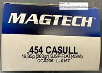 .454 Casull Magtech SJSP 260 grs.   20 Stück