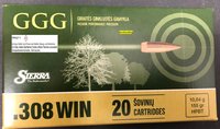 .308 Win.  GGG HPBT Sierra Match King 155 grs. (GPX 12)  20 Stück