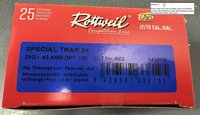12/70 Rottweil Spezial Trap 2,4 mm  24 gr.  Nr. 7,5    25 Stück   ( alt 2319104 )