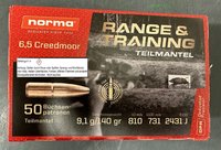 6,5 Creedmoor Norma  Range & Training  SP 140 grs.  50 Stück   (20166660)